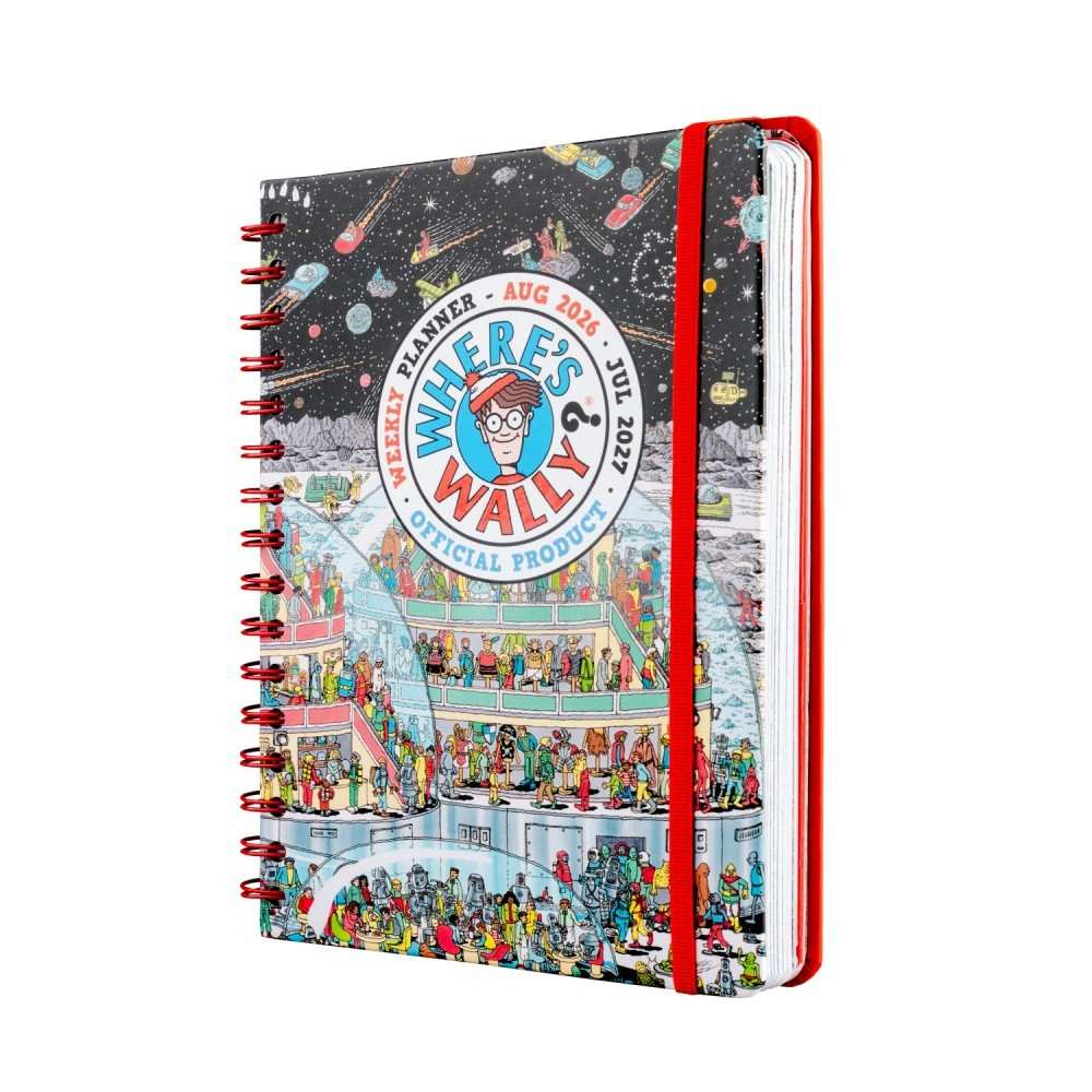Grupo Erik Where's Wally - 2026/2027 Week To View A5 12 Months Academic School Diary - Multicolours